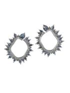 Vince Camuto Blue Metallic Opal & Crystal Statement Earrings