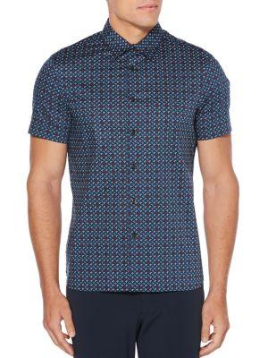 Perry Ellis Walkmen Short-sleeve Button-down Shirt