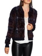 1.state Eyelash Knit Zip Front Sweater