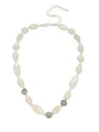 Kenneth Cole New York Power Of The Flower Mother-of-pearl And Pave Crystal Stone Collar Necklace