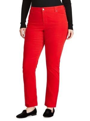 Lauren Ralph Lauren Plus High-rise Premier Sateen Straight Jeans