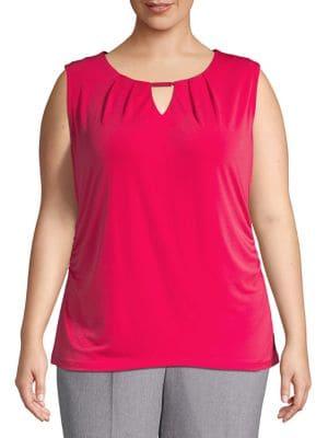 Rafaella Plus Plus Roundneck Sleeveless Top