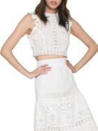 Walter Baker Zoila Eyelet Cropped Top