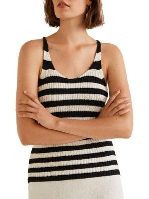 Mango Luckyr Striped Top