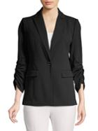 Calvin Klein Ruched Peak-lapel Blazer