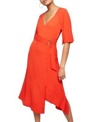 Miss Selfridge D-ring Midi Wrap Dress
