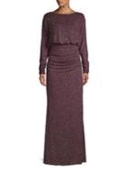 Vince Camuto Long-sleeve Cowl-back Gown
