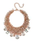 Badgley Mischka 6mm-8mm And 8mm X 9mm Freshwater Pearl And Crystal Statement Necklace
