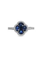 Marco Moore 18k White Gold, Blue Sapphire & 0.29 Tcw Diamond Ring