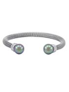 Majorica 12mm Grey Round Pearl Tipped Bracelet