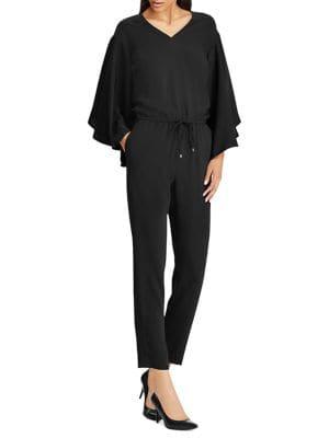 Lauren Ralph Lauren Crepe V-neck Jumpsuit