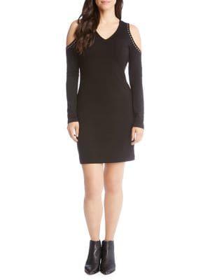 Karen Kane Cold-shoulder Studded Sheath Dress