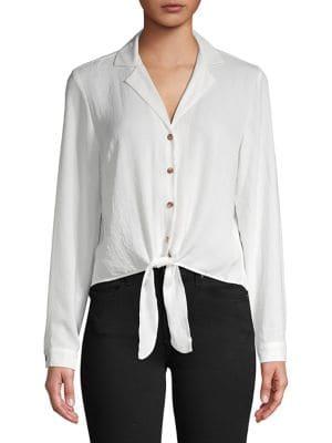 Miss Selfridge Notch Tie Button-down Shirt