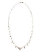Chan Luu 2-4mm White Potato Pearl, Semi-precious Multi-stone And Sterling Silver Necklace