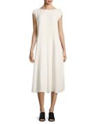 Eileen Fisher Cap-sleeve Silk Swing Dress