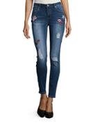 Kensie Jeans Patch-accented Skinny Jeans
