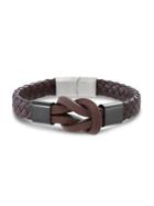 Lord & Taylor Stainless Steel & Vegan Leather Knot Bracelet