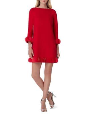 Tahari Arthur S. Levine Embellised Trim Shift Dress