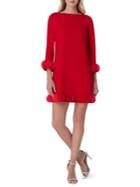 Tahari Arthur S. Levine Embellised Trim Shift Dress