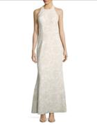 Js Collections Halterneck Jacquard Gown