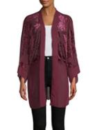 Collection 18 Floral Velvet & Chiffon Kimono