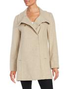 Larry Levine Textured Double-breasted Coat