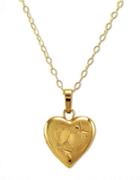 Lord & Taylor 14k Gold Small Heart Locket Necklace