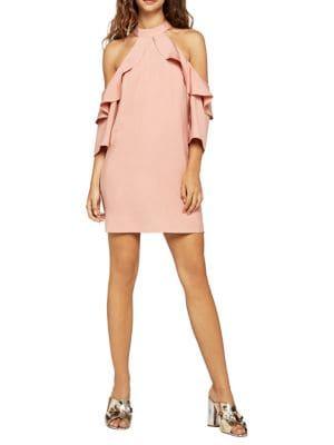 Bcbgeneration Cold Shoulder Ruffle Dress