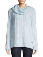 Ivanka Trump Mixed-knit Cowlneck Sweater