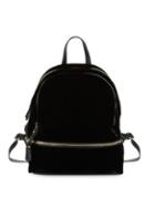 Design Lab Lord & Taylor Faux Zippered Velvet Backpack