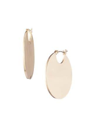 Trina By Trina Turk Geo Jewels Ii Goldtone Disc Hoop Earrings