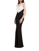 Js Collections High-contrast Illusion Gown
