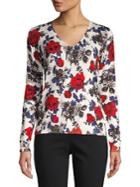 Premise Floral V-neck Pullover