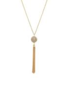 Design Lab Pave Ball Tassel Necklace