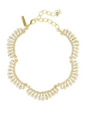 Oscar De La Renta Curved Swarovski Crystal Necklace