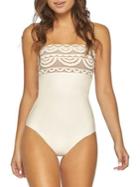 Pilyq Lace Strapless One-piece Swimsuit