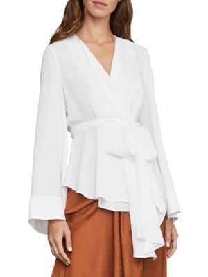 Bcbgmaxazria Shawl Collar Wrap Top
