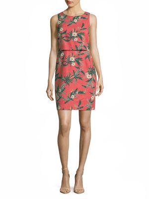 Ivanka Trump Floral-print Popover Shift Dress