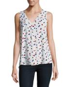 Vince Camuto Dotted Crepe Tank Top