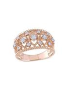 Sonatina 18k Rose Gold & Diamond Filigree Lattice Ring