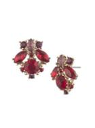 Marchesa Stone Cluster Button Earrings