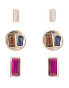 Kensie Three-piece Geometric Stud Earrings Set