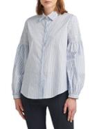 Donna Karan Striped Stretch-cotton Button-down Shirt