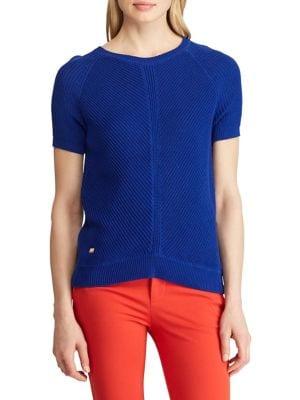 Lauren Ralph Lauren Textured Cotton Blend Sweater