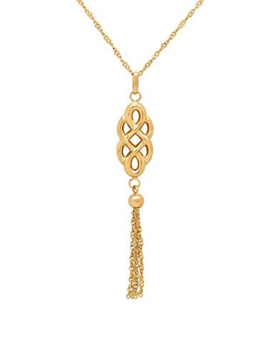 Lord & Taylor 14k Yellow-gold Infinity Loop Pendant Necklace