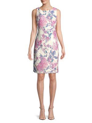 Ivanka Trump Printed Lace Sheath Dress