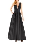 Nicole Miller New York Pleated Fit & Flare Gown