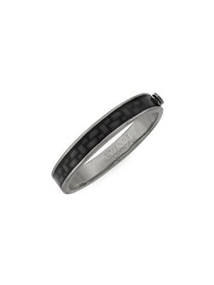 Etienne Aigner Hematite-plated Enamel Hinge Bangle
