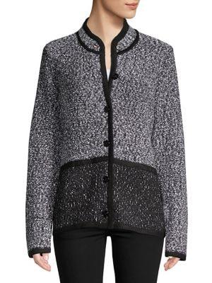 Karl Lagerfeld Paris Marbled Colorblock Cardigan