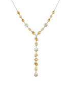Lucky Brand Goldtone, Mother Of Pearl And Epoxy Stone Y-necklace